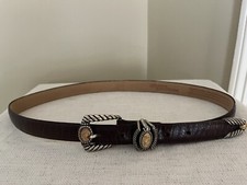 Vintage Women s Brighton Museum Collection Brown Leather Belt Size L
