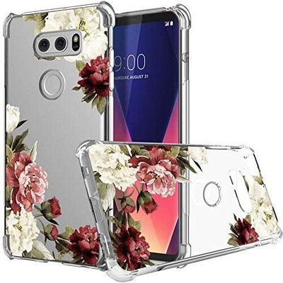 for LG V30 Case, for LG V30 Plus Case with Flowers, Slim Shockproof Clear Floral