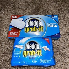 Pledge Grab It Dry Unscented Cloths Dry  20 And Pledge Grab It Mitts 12 Lot