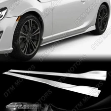 86" x 4" Universal Painted White Side Skirt Extension Rocker Splitters Lip 6pcs