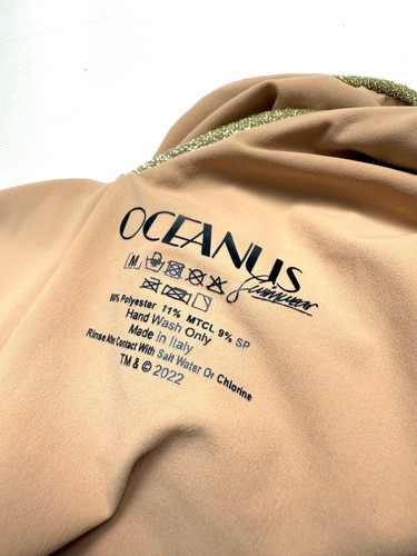 NWT Oceanus Swimwear Swimsuit One Piece Olive Gold Size M - Picture 9 of 11