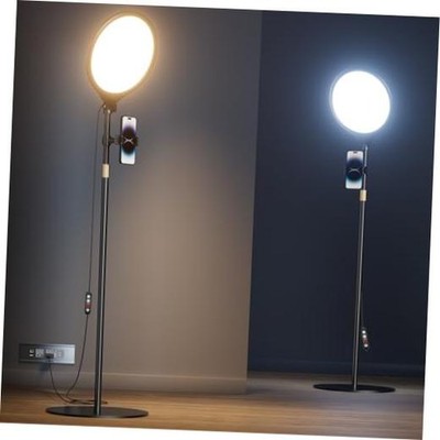 10.5'' Ring Light with Stand and Phone Holder - 69'' Tripod for iPhone with Black