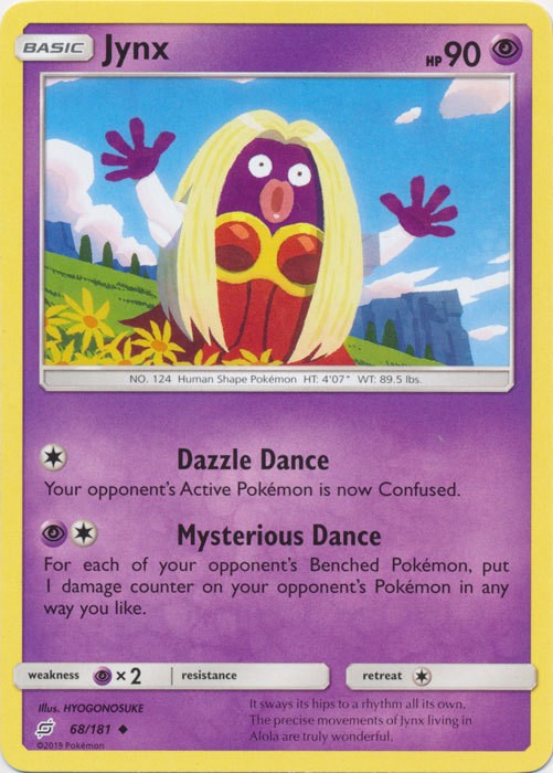 Jynx - 68/181 - Uncommon (Lp) Team Up - Psychic Pokémon
