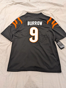 Brand New Nike NFL Cincinnati Bengals Joe Burrow #9 Jersey Black Size S