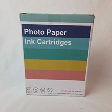 New Photo Paper 4x6, Glossy Inkjet for Printer 80 Sheets and 2 Inks Cartridges