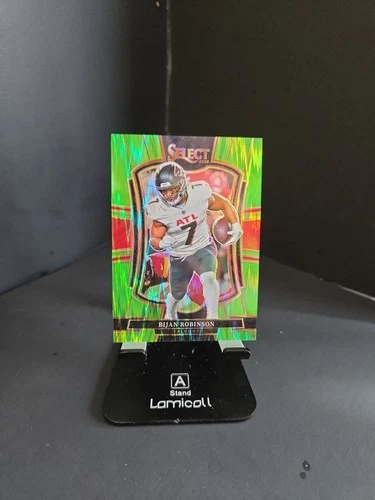 2025 Panini Select /699 Premier Level Bijan Robinson #148 Neon Green Shock Prizm
