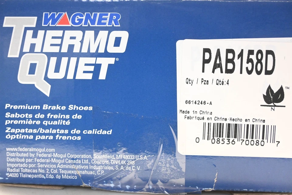 Kit de zapatas de freno termo silenciosas Wagner PAB158D NUEVO EN STOCK Foto 3 de 3
