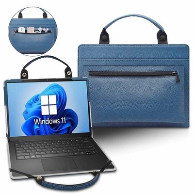 Broonel Contour Series Étui Cuir Violet Pour Lenovo Yoga Slim 9i 14 2-en-1 – Protection Robuste Avec Support Ergonomique, Doublure Microfibre