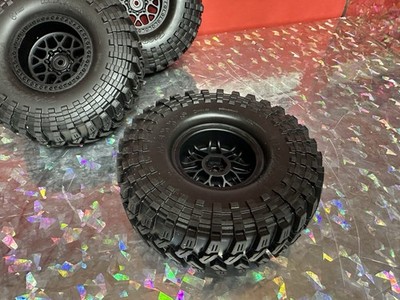 4x Axial Maxxis Trepador 1/10 1.9” 12mm Hex Crawler Tires Wheels
