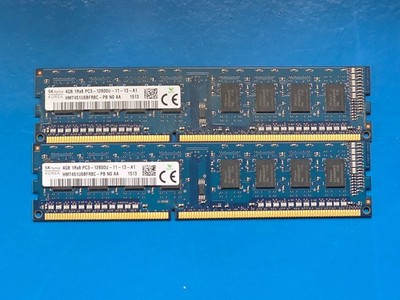 2 x 4GB (8GB Kit) PC3-12800 1Rx8 DDR3 Computer Module RAM