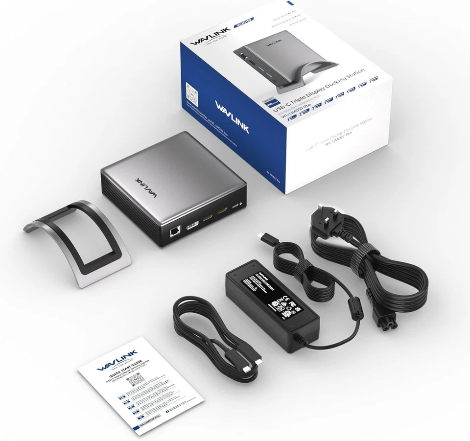 USB C Docking Station PD3.1 Docking Station 3 Monitors with 2* DP + HDMI 8K@30H - Image 3 of 3