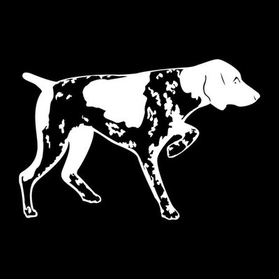 German Shorthair Pointer Dog Det Decal Sticker White Die Cut Vinyl