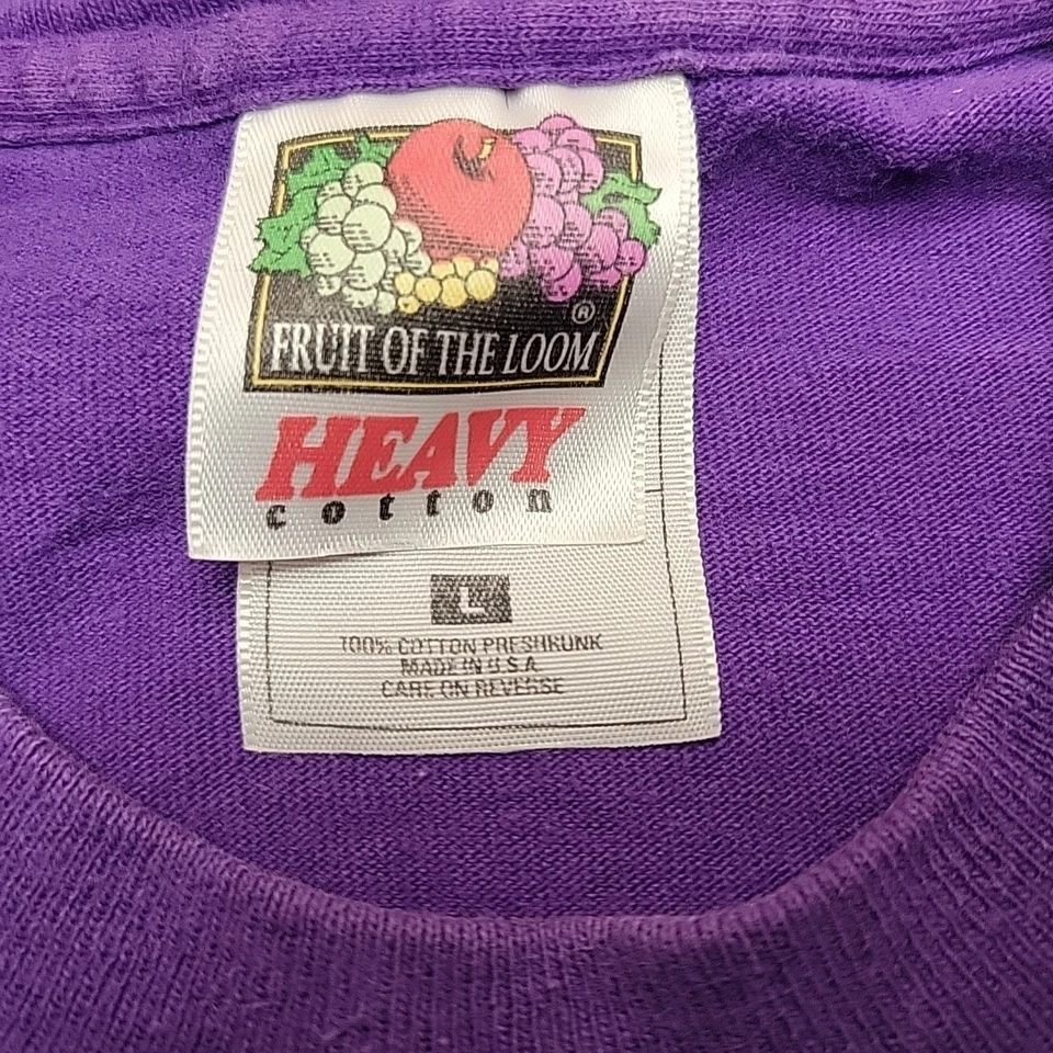 Винтажная мужская рубашка Bitterroot Valley Montana L фиолетовая Horses Nature AOP сделано в США - Изображение 4 из 4