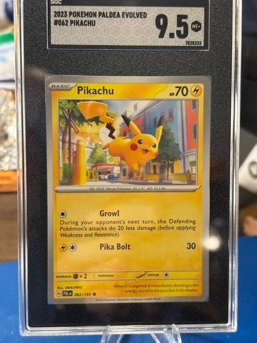 2023 Pokémon Pikachu 062/193 Paldea Evolved SGC 9.5 Mint+ Graded Card