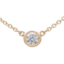 Tiffany & Co By The Yard 1P Diamond Necklace K18 750YG Yellow Gold Auth Used F/S