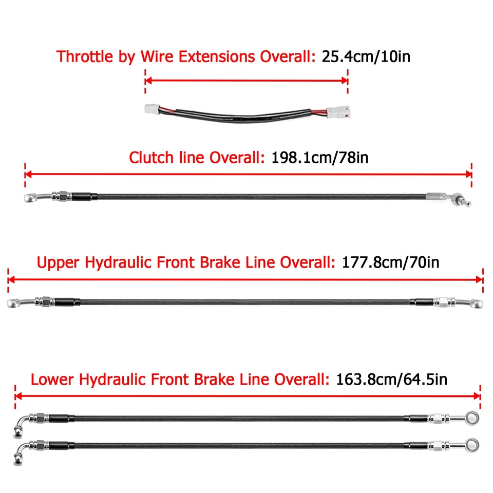 Cable TBW embrague freno simios 16"-18" para Harley Electra Glide Ultra ABS 2017-2020 Foto 2 de 4