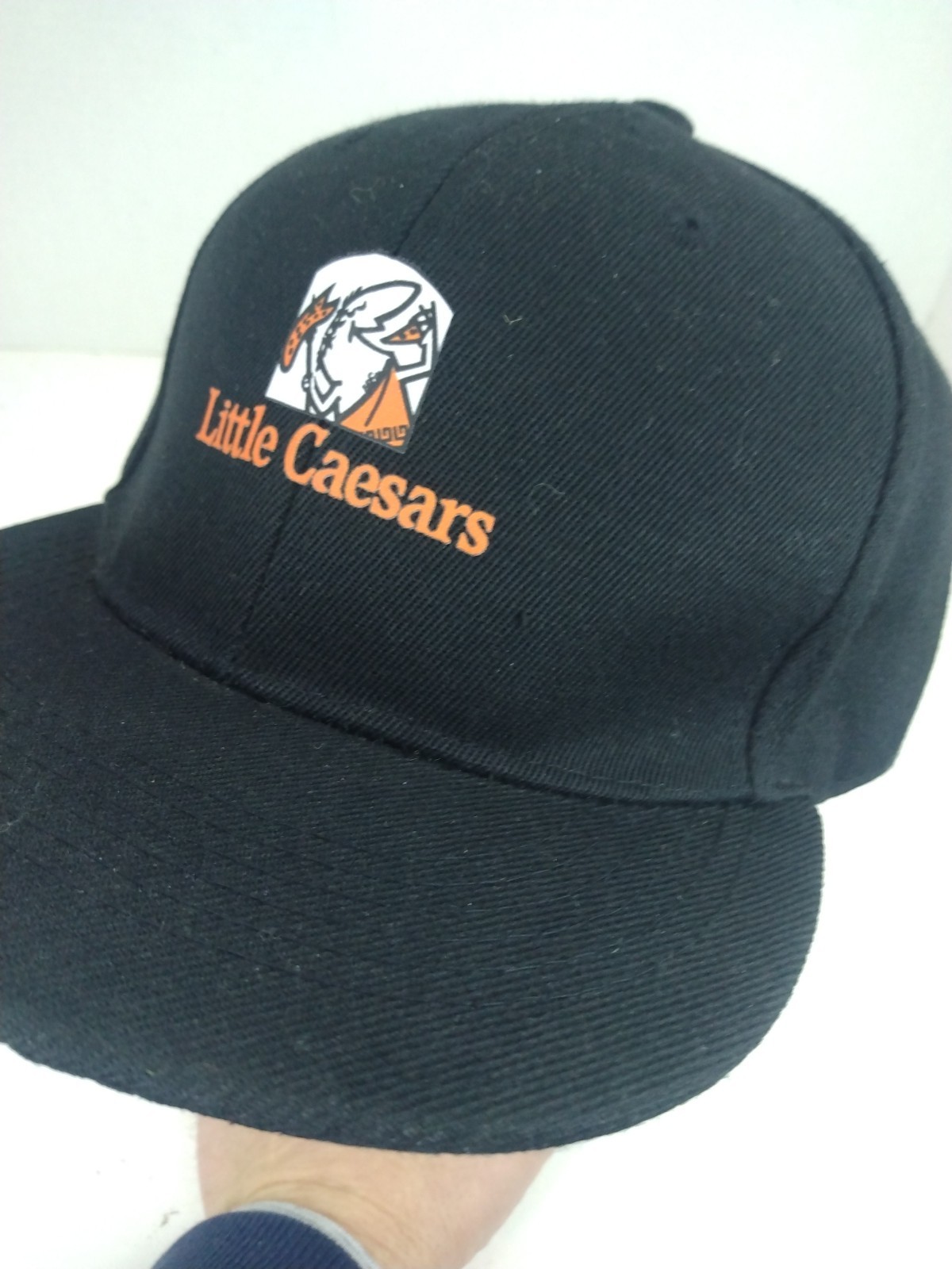 Little Caesars Pizza Black Adjustable Strap Back Employee Uniform Hat Cap image 4