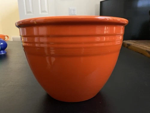 Vintage Fiestaware Fiesta Red (Orange) Mixing Bowl Nesting Bowl #3 Inside Rings