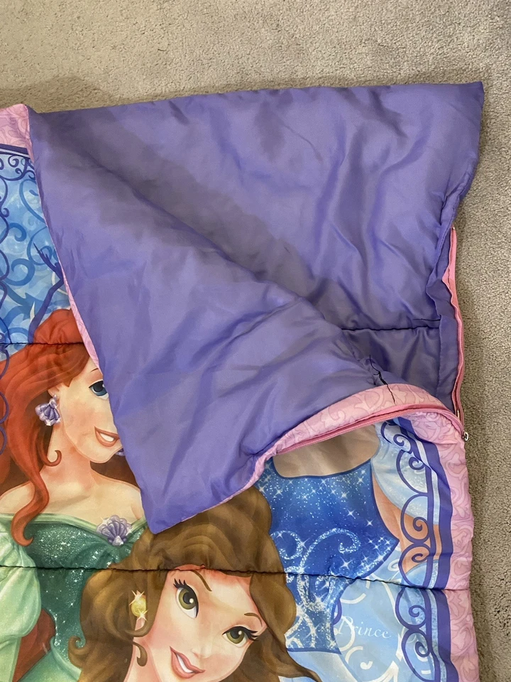 Saco de dormir princesa Disney Ariel, Bela, Cinderela acampamento dormir sobre cobertor - Imagem 4 de 4