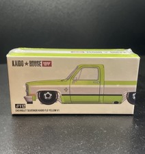 KAIDO HOUSE MINI GT CHEVROLET SILVERADO KAIDO FLO YELLOW 1:64 DIECAST TRUCK