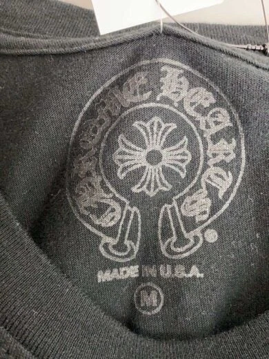 CHROME HEARTS CUORI CROMATI T shirt M cotone BLK plain 
