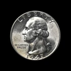 1947 Washington Silver Quarter BU Uncirculated GEM