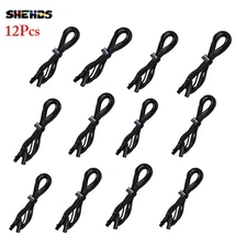 SHEHDS 12Pc DMX Cables 16ft/5M 3 Pin Signal XLR Connection Cable Wires Par Light