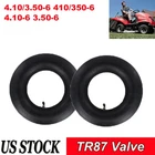 Pair (2) 4.10/3.50-6 Inner Tube Tr87 Bent Valve Stem 410/350-6 Tubes New