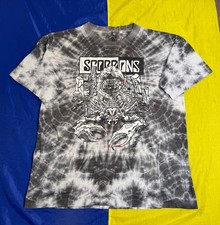 SCORPIONS RARE VINTAGE 1990 ROCK MERCHANDISE JERSEY SHIRT Sz. L-XL (by tag: XL)