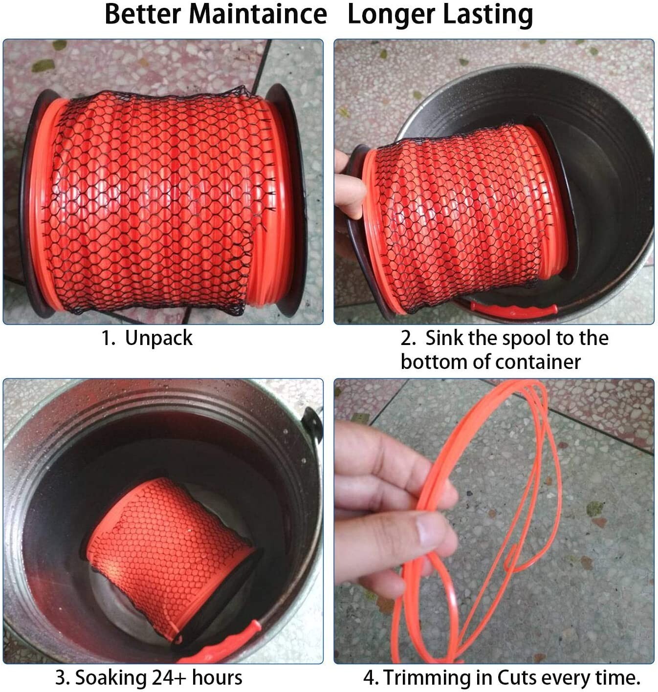 .105" 5-Lbs 1038-Feet Heavy-Duty String Trimmer Line for Stihl Echo ...