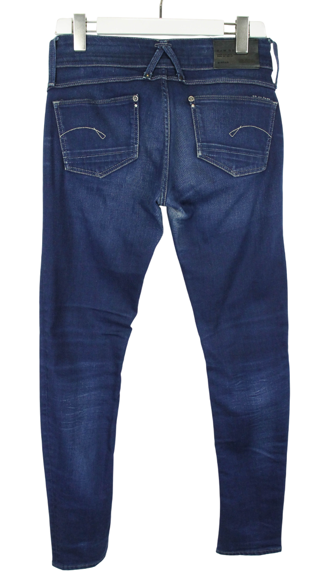⭐︎⭐︎⭐︎ G-STAR Lynn Skinny Jeans Women's W29/L32 Whiskers Faded Denim Blue