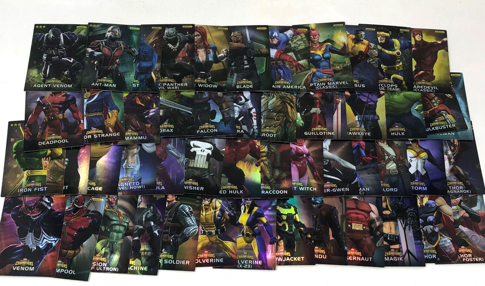 Marvel Arcade Cards: 50x Common Set (ALL FOIL, Series 2) Contest of Champions