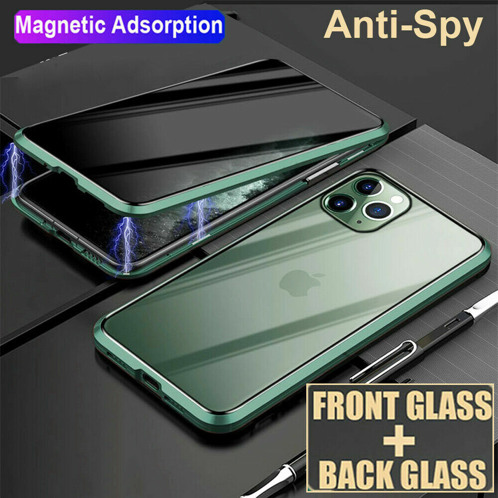 360° Anti Spy Privacy Glass Magnetic Case Cover For iPhone 12 Mini Pro Max  11 XS