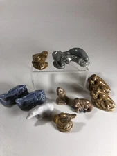 Lot 11 VINTAGE Wade England Whimsies Red Rose Tea Figures Figurines Owl Sea Duck