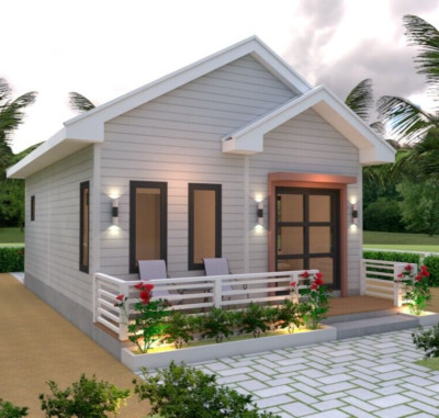 20x26 Feet Studio House Plans 6x8 Meter Gable Roof PDF Full Plan (A4 Hard Copy)