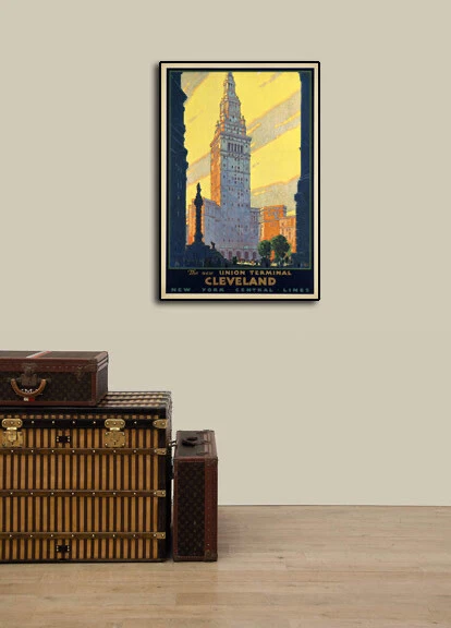 Póster de viaje Cleveland Union Terminal 1930 estilo vintage - 24x36 Foto 3 de 3