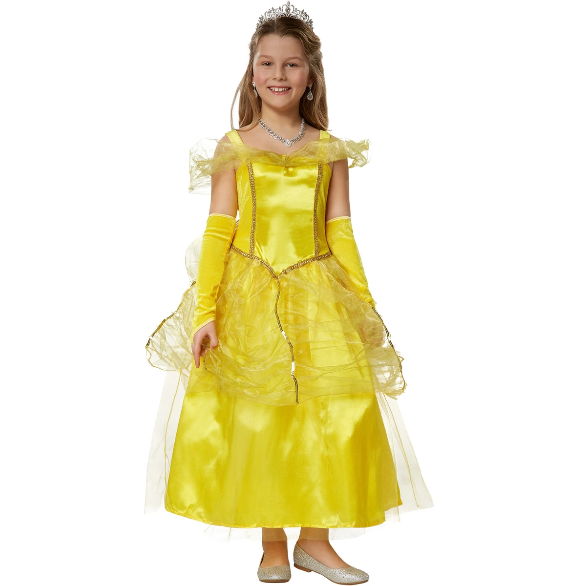 Costume da Bambina Principessa Belle Bella Biesta Vestito