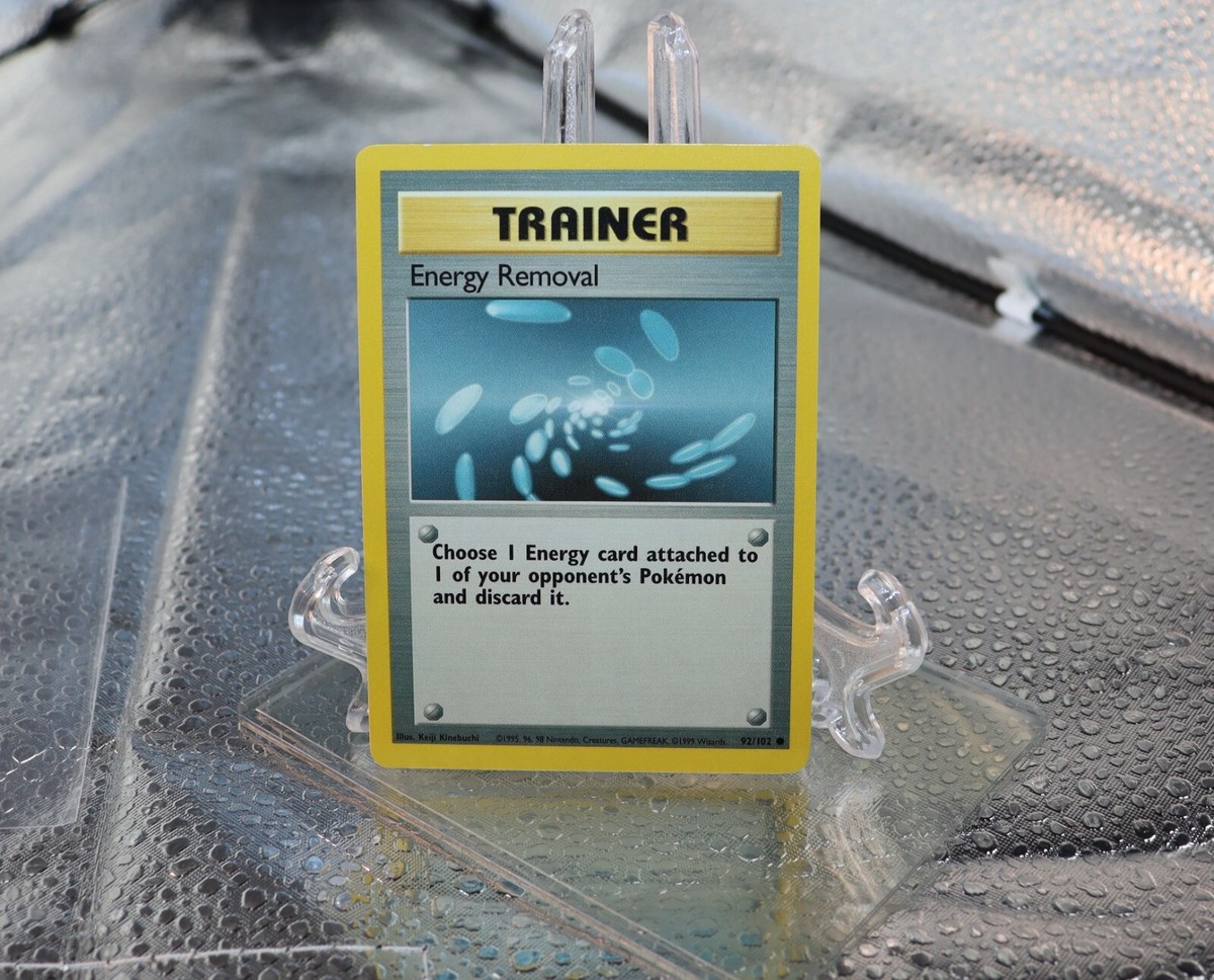 Pokémon TCG Trainer Energy Removal Card 92/102 Unlimited Base Set Common LP  1999