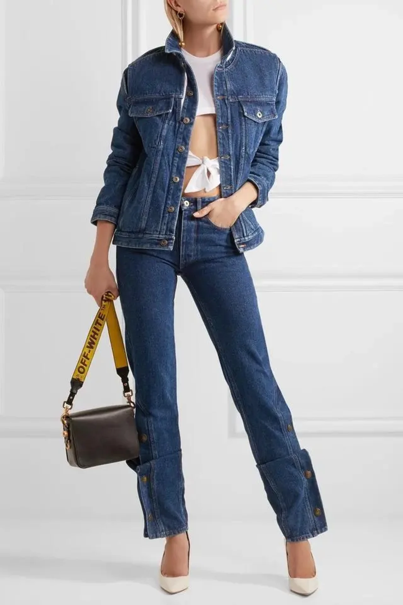 Y/Project Blue Layered Denim Jacket with Cut Outs | eBay