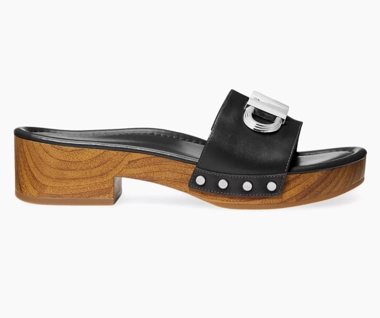 Michael Michael Kors Parker 40MM Leather Slide Sandals Size 6.5