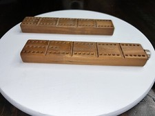 New Rustic Wood Cards Dominoes Game Score Keeping Boards Set ML