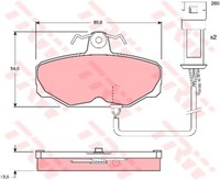 Bremsbelagsatz Scheibenbremse Trw GDB471 Hinten FüR Ford Scorpio 1 Gae Gge 2.0