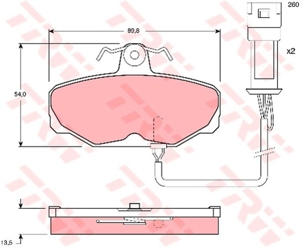 Bremsbelagsatz Scheibenbremse Trw GDB471 Hinten FüR Ford Scorpio 1 Gae Gge 2.0-image