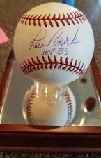 HOF LOU BROCK 3000 HIT CLUB & SB CHAMP SIGNED BASEBALL WITH DELUXE CASE - PSA 