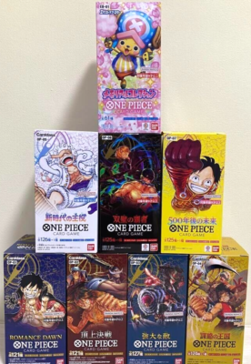 NEW 8BOXES Set One Piece TCG OP-01 -07 Booster Box＋Memorial