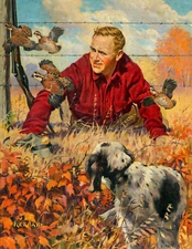 1940 Hunter's Luck, Falstaff Beer advertisement 14 x 11" Photo Print