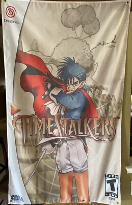 Time Stalkers 5ft Flag Sega Dreamcast 2000 Banner Poster