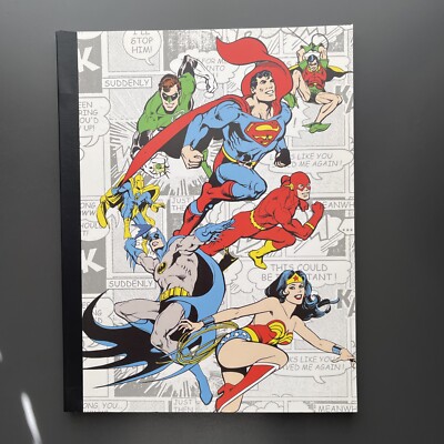 DC Comics Justice League Notebook w Supergirl Wonder Girl Green Arrow Batgirl