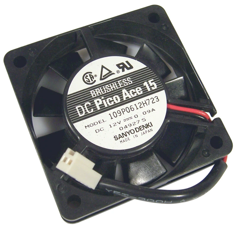 Sanyodenki 0.9a DC 60x15mm 12v 2-Wire FAN 109P0612H723 2-Pin Petit 