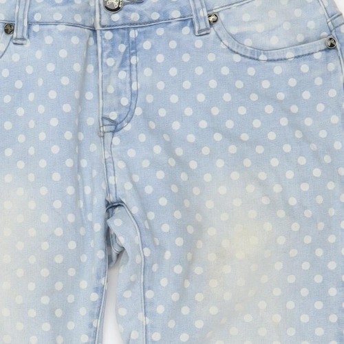 Blind Date Damenjeans blau gepunktete Baumwolle gerade Größe 30 Zoll L26 normal - Bild 10 von 12